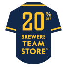 20% off Brewers team store