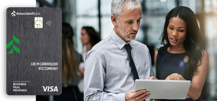 A group of business people collaborate together